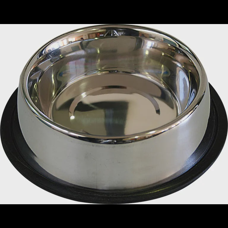 Croci Steel Bowl Mac 2,80L/CM.33 غير قابل للانزلاق - وعاء كروسي ستيل ماك 2.80 لتر/سم.33 مانع للانزلاق - إكسسوارات الكلاب