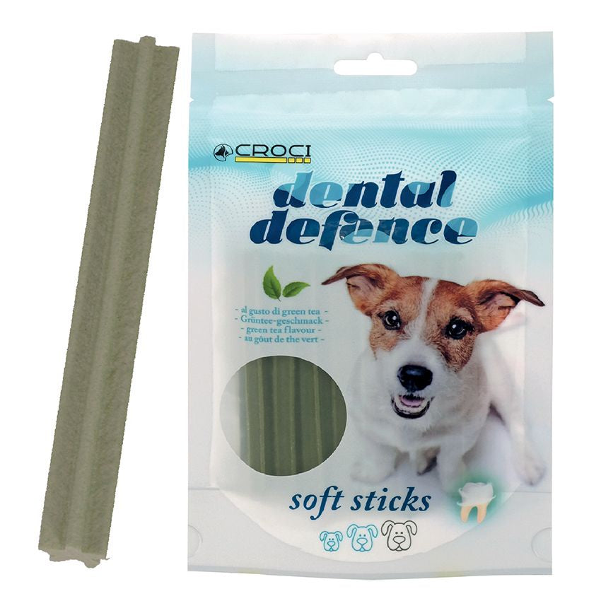 Croci Dental Defense Soft Stick Green Tea - 60gr - عصا الغاز الأخضر للدفاع عن الأسنان من كروسي - 60g - مكافات الحيوانات الأليفة