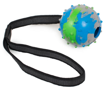 Farm Company Dental Camo rubber ball w/antskid handle - 6.5 cm - مستلزمات الحيوانات الأليفة