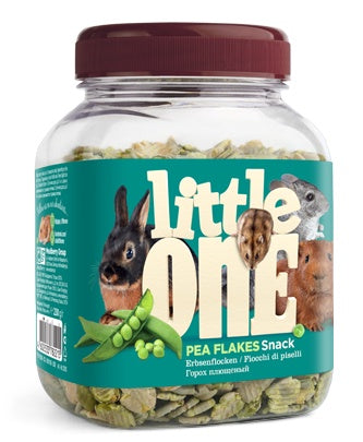 Little One Pea flakes. Snack for all small mammals 230gm - طعام للحيوانات الصغيرة