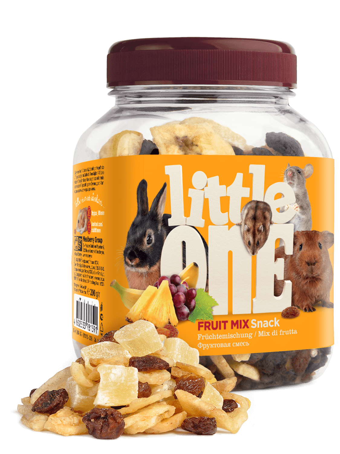 Little One Fruit mix. Snack for all small mammals 200gm - طعام للحيوانات الصغيرة