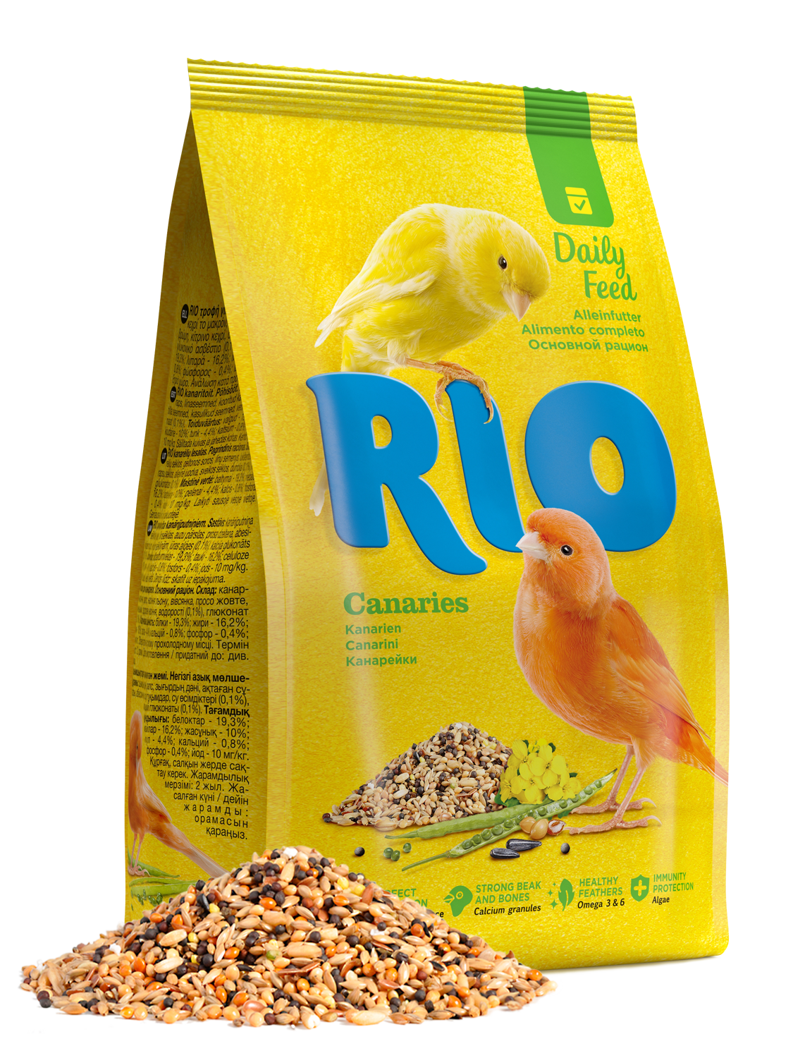 تغذية RIO لطيور الكناري. العلف اليومي 1 كيلو - طعام الطيور