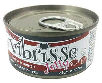 Croci Vibrisse Jelly Tuna W/Beef Cat - 70g - كروسي فيبريس جيلي التونة مع لحم البقر - 70 جم - طعام رطب للقطط