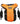 CU-Orange-L Clickit Utility Dog Harness- (L)