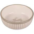 Feeding Bowl Small Animal Mylo Ceramic Beige-White 13.3X13.3X4.6cm 400ml - مستلزمات الطعام للحيوانات الصغيرة