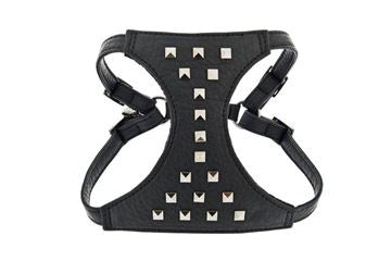 Ferribiella Leather Harness Spike+Leash 120 سم XS أسود - مجموعة رباط تحكم وصدرية للساقين