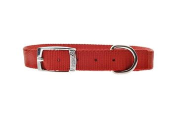 Ferribiella Nylon Collar w/Rhinestones 10mmx30cm Red - طوق الكلاب