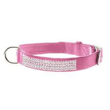 Ferribella Nylon Collar w/Rhinestones 15mmx35cm Pink - طوق الكلاب